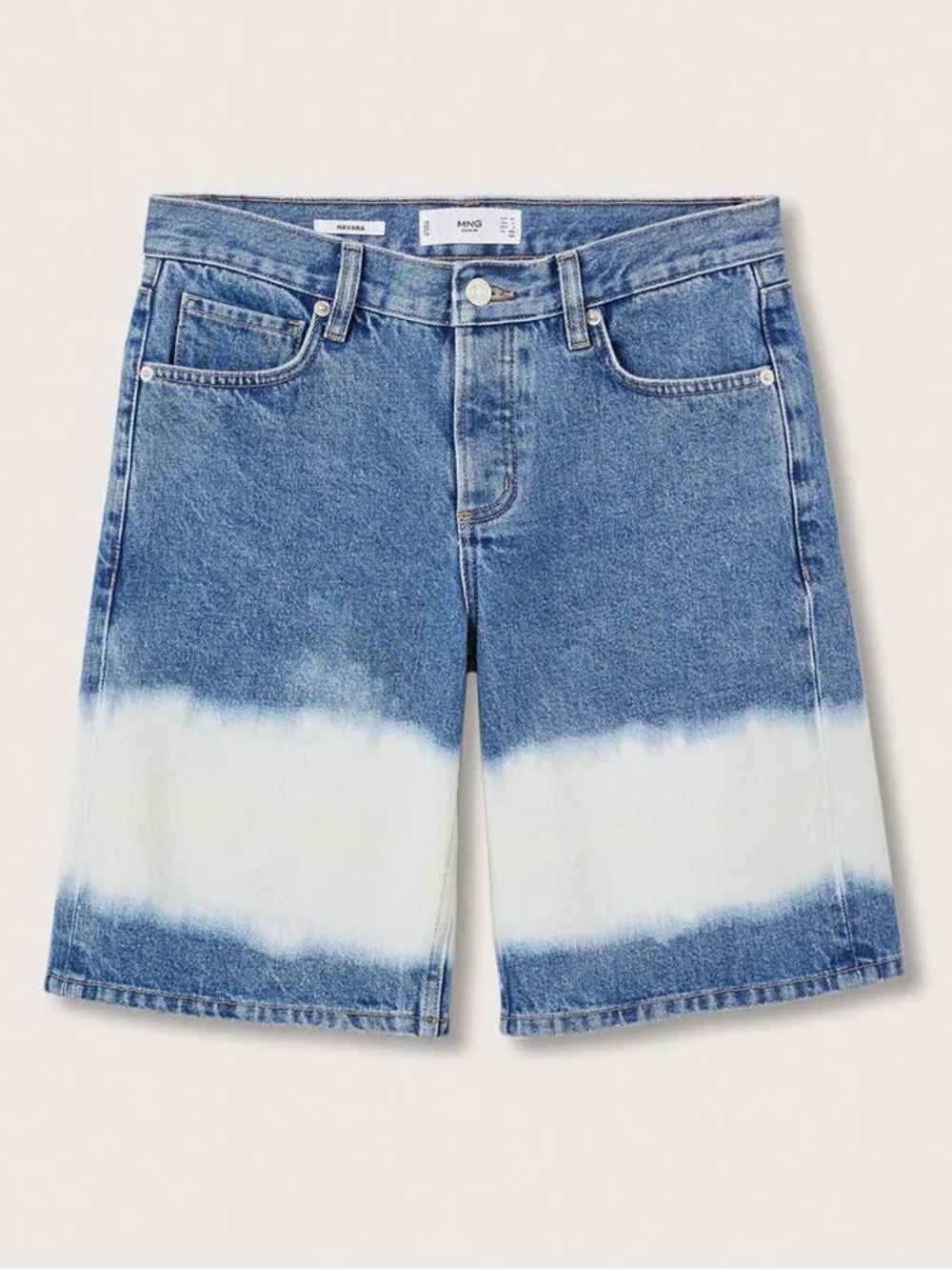 MNG Denim Womens Blue Tie-Dye Denim Shorts Sz 4